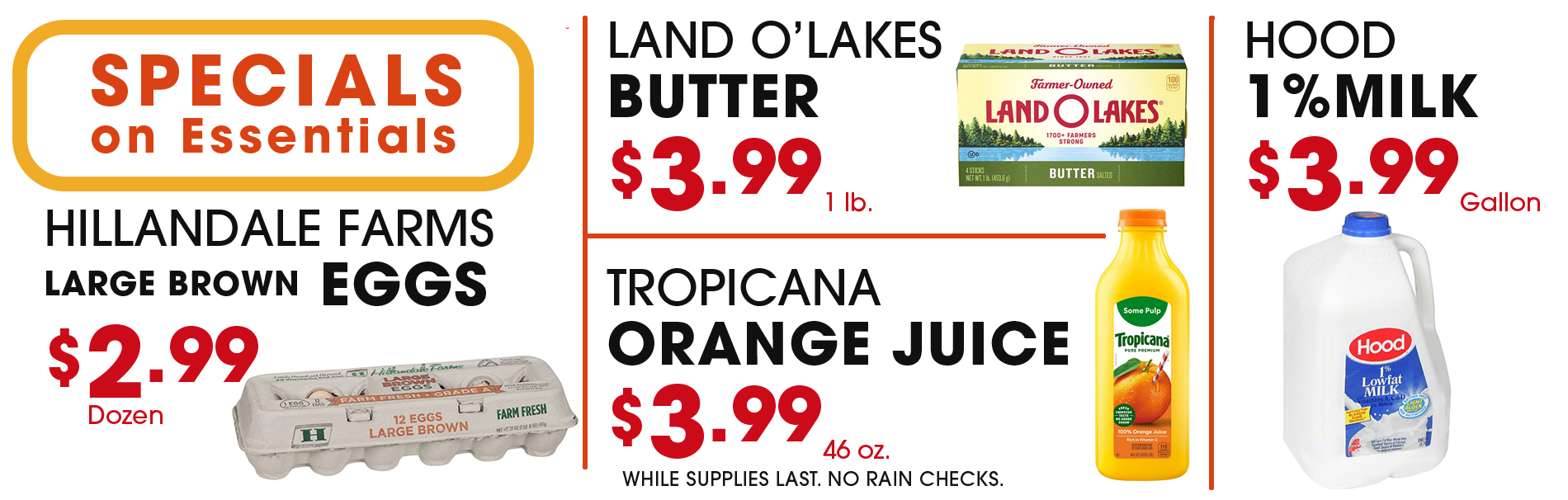 Foodie's Markets dairy sale items